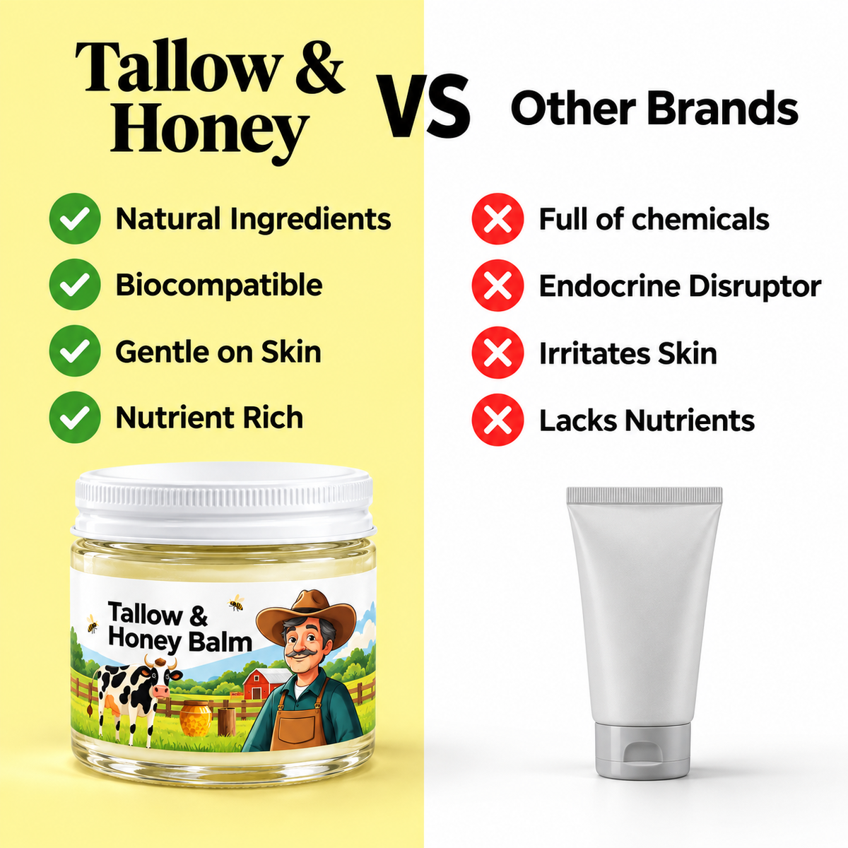 No Essential Oils - Tallow & Honey Balm